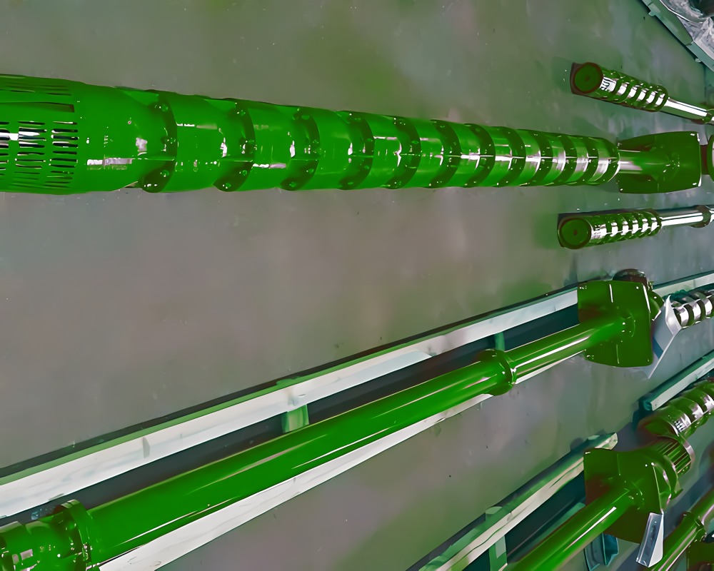 Analysis of operating conditions of vertical multi-stage semi submersible long shaft deep well turbine pump with ultra long underwater depth