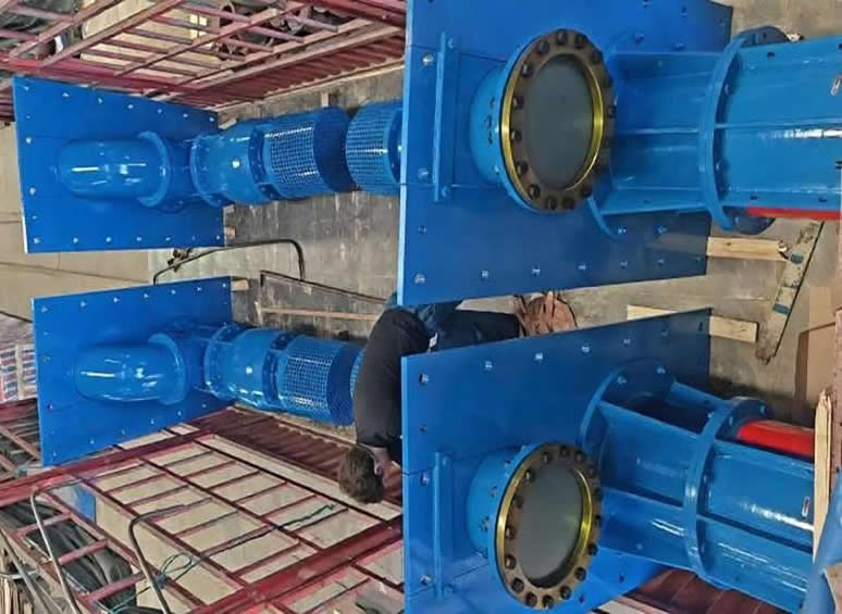 Detailed application of vertical long axis suspended semi submersible sump pump in drainage renovation of low-lying areas in old urban areas