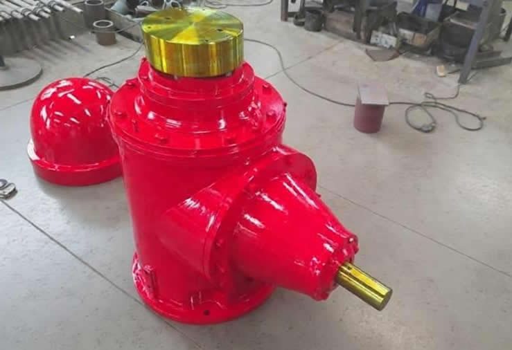 Why choose the H series right angle gearboxes instead of direct drive for the pump?