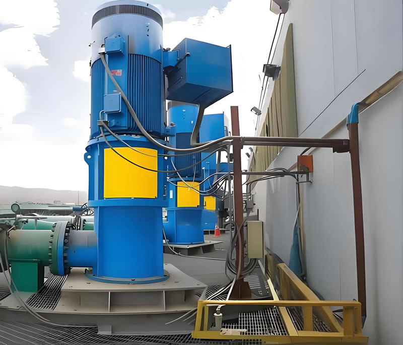 Solution for vertical long shaft semi submersible turbine pump for geothermal power generation