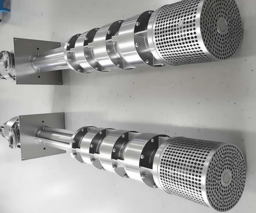Wear-resistant and corrosion-resistant stainless steel (including duplex steel) semi-submerged vertical multi-stage long-shaft deep well turbine pumps album.