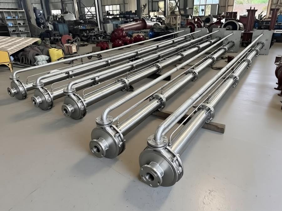 Stainless steel (including duplex steel) vertical long shaft suspended semi submersible sump sewage pump album