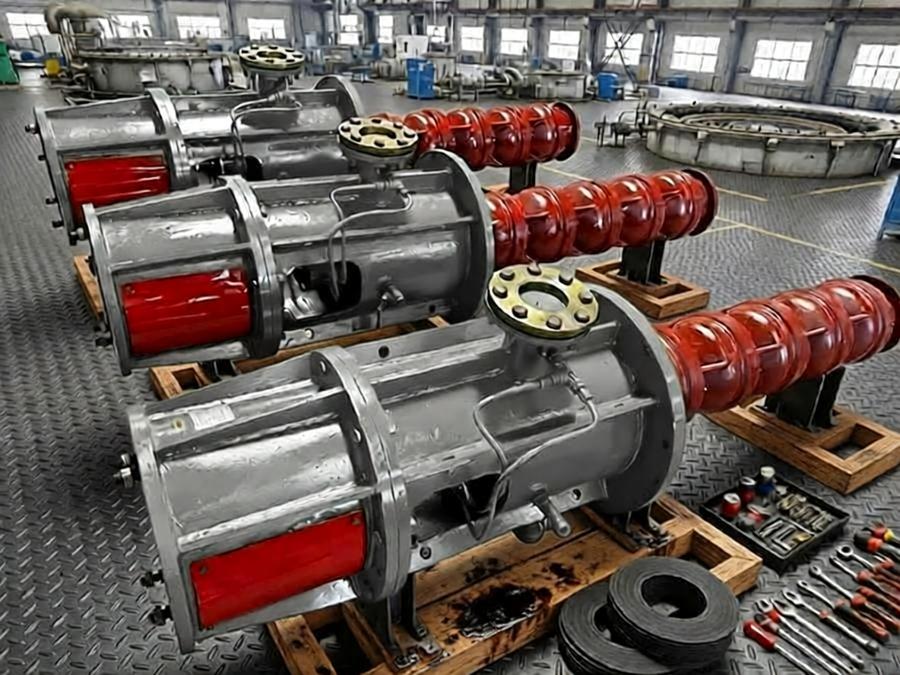 Hunan Tianren Installation purchases multiple 6LDTN5D vertical multi-stage drum bag type Canned condensate turbine pumps (barrel-type condensate pump)