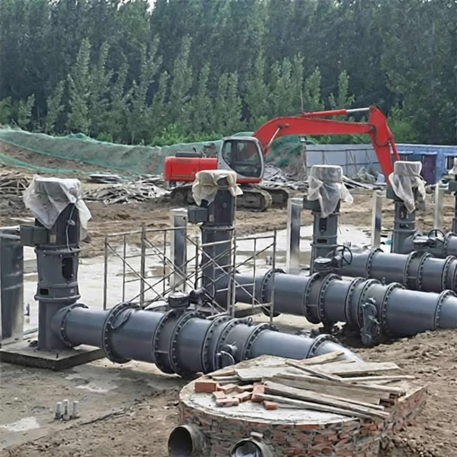 Zhixin Construction purchases multiple LC series vertical long shaft semi submersible Deep-well turbine pumps