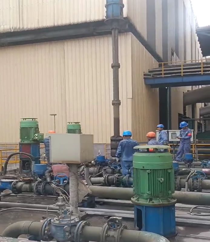 Jingang Holdings Group purchases vertical multi-stage long shaft semi submersible turbine pumps as wastewater reuse pumps and iron oxide scale water transfer pumps