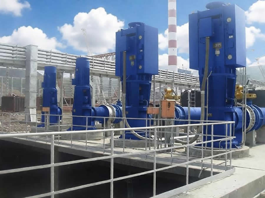 Hangzhou Shuangke purchases multiple LC series vertical multi-stage long shaft semi submersible turbine pumps from Hunan Perfect Industry