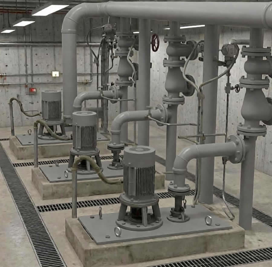 Xinjiang Qinghong purchases multiple vertical suspended long shaft semi submersible sump sewage pumps from Hunan Perfect Industry