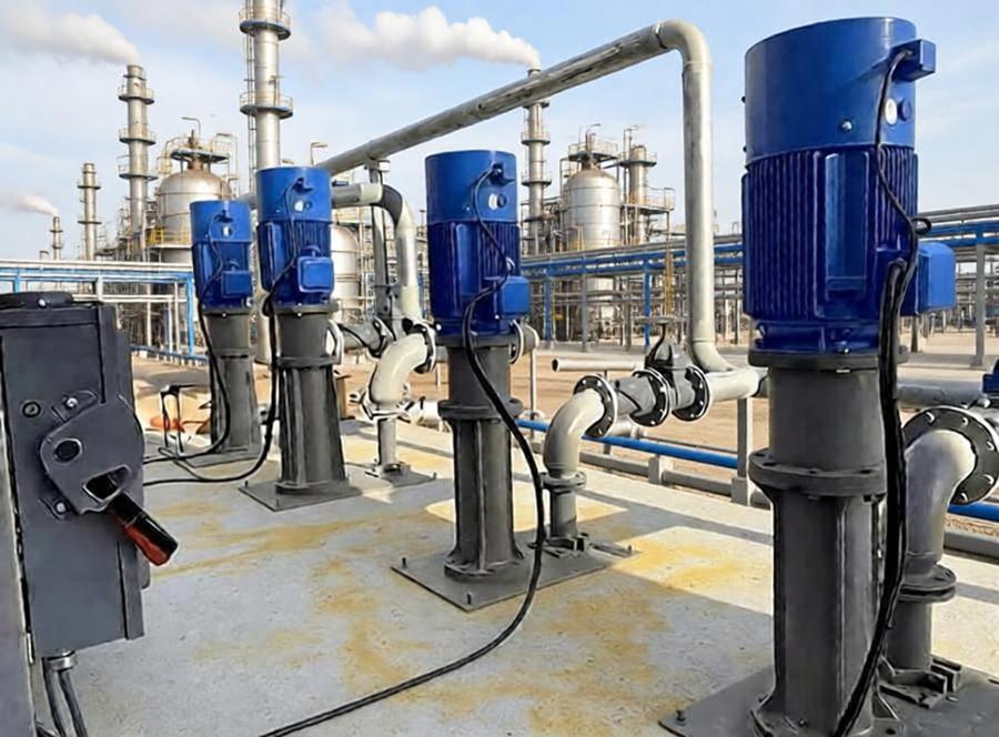 Aosheng Energy Technology purchases multiple vertical long axis suspended semi submersible sump sewage pumps from Hunan Perfect Industry