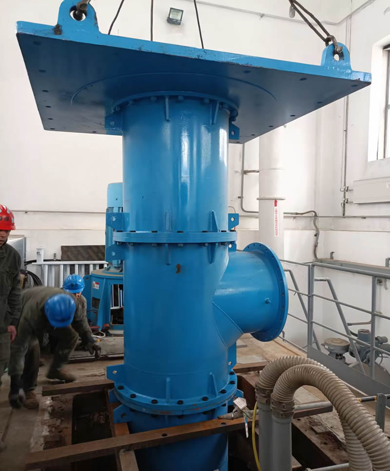 Guangzhou Jinsheng has purchased multiple 800L large-diameter stainless steel vertical multi-stage long shaft semi submersible deep well turbine pumps from Hunan Perfect Industry