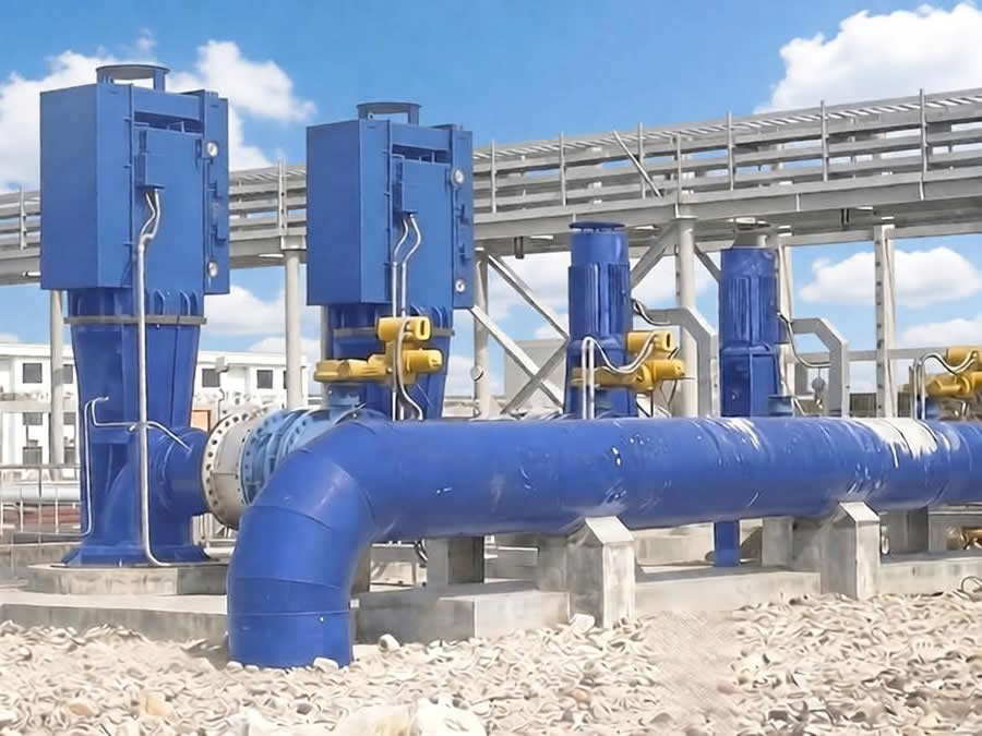 Wuxi Pacific purchases multiple vertical multi-stage long shaft semi submersible deep well turbine pumps from Hunan Perfect Industry