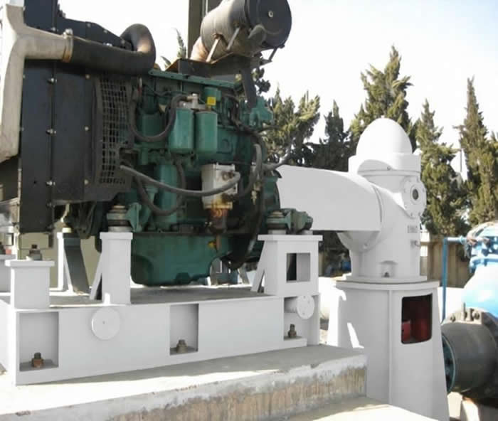 Angbo (Shanghai) purchases our 300LC vertical docking long shaft semi submersible deep well turbine pump and H300 right angle gearbox.