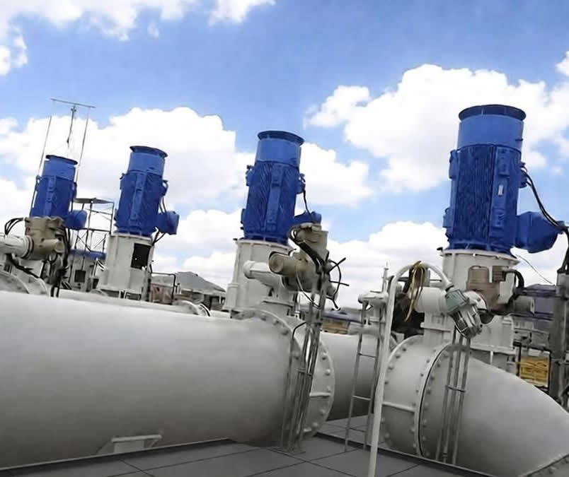 Shanghai Danbo purchases multiple 300LC vertical multi-stage long shaft semi submersible deep well turbine pumps from Hunan Perfect Industry Co.,Ltd.